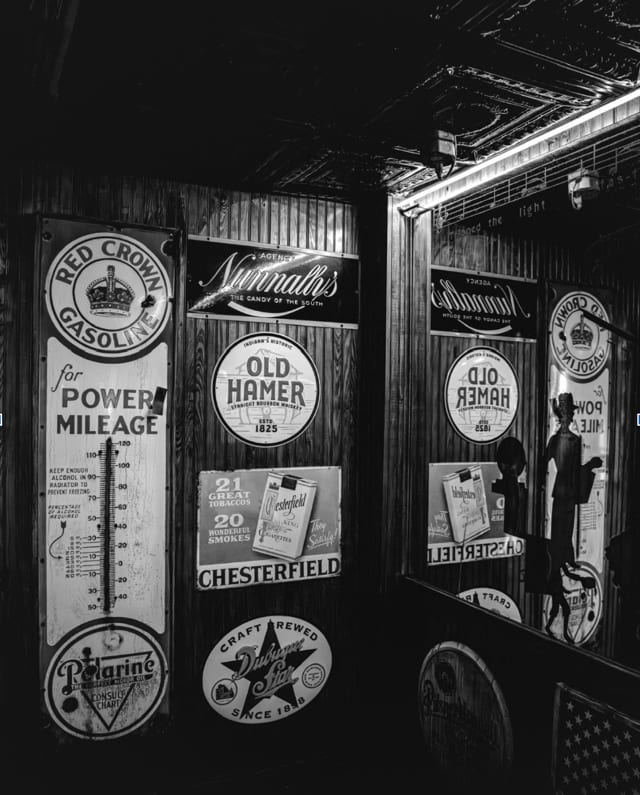 Many of vintage signs