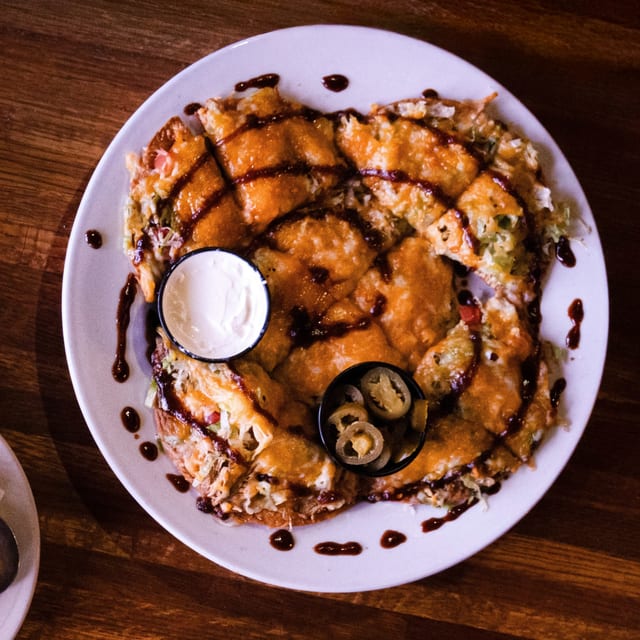 Swamp Chicken Nachos.